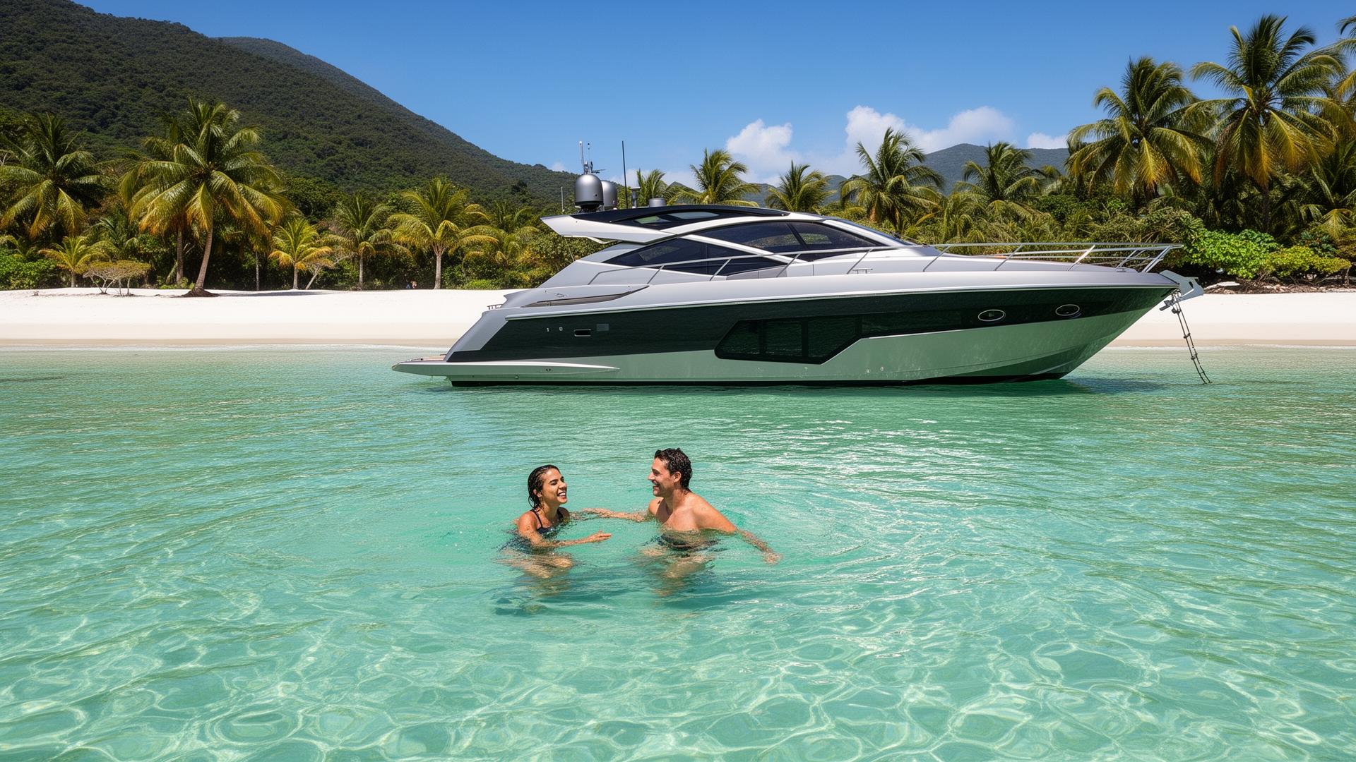 Luxury yacht in Ilha Grande